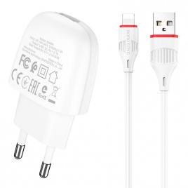 СЗУ Borofone BA49 Vsat power single port Micro 2.1A White