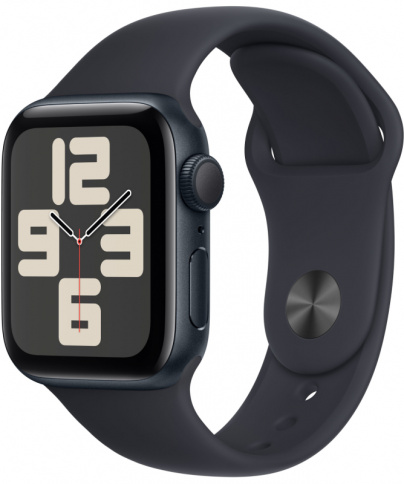 Apple Watch SE 2023 GPS 40mm Midnight Aluminium Case with Midnight Sport Band (M/L MR9Y3) фото 1