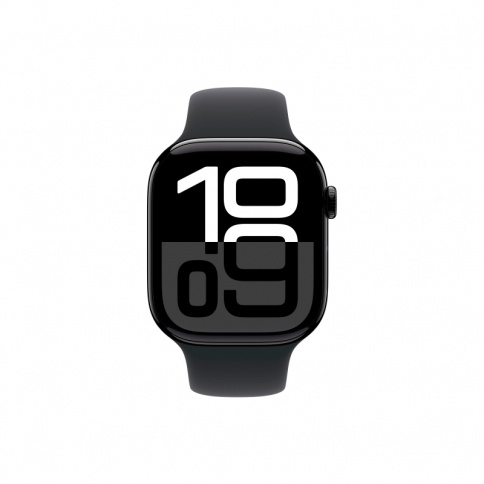 Apple Watch Series 10 GPS 46mm Jet Black Aluminum Case with Black Sport Band - M/L фото 2