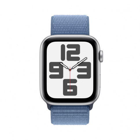 Apple Watch SE 2023 GPS 44mm Silver Aluminium Case with Silver Winter Blue Sport Loop (MREF3) фото 2
