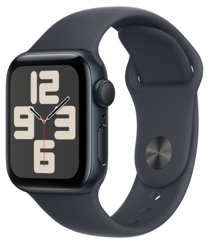 Apple Watch SE 2024 GPS 40mm Midnight Aluminium Case with Midnight Sport Band - M/L MXE93 фото 1