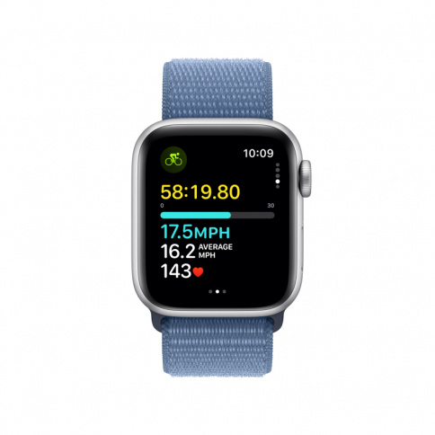 Apple Watch SE 2023 GPS 44mm Silver Aluminium Case with Silver Winter Blue Sport Loop (MREF3) фото 7